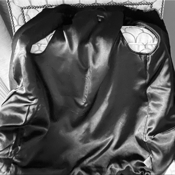 Talbots Wool Blend Buffalo Plaid Long Vest in Black,  White and Gray - Picture 10 of 16